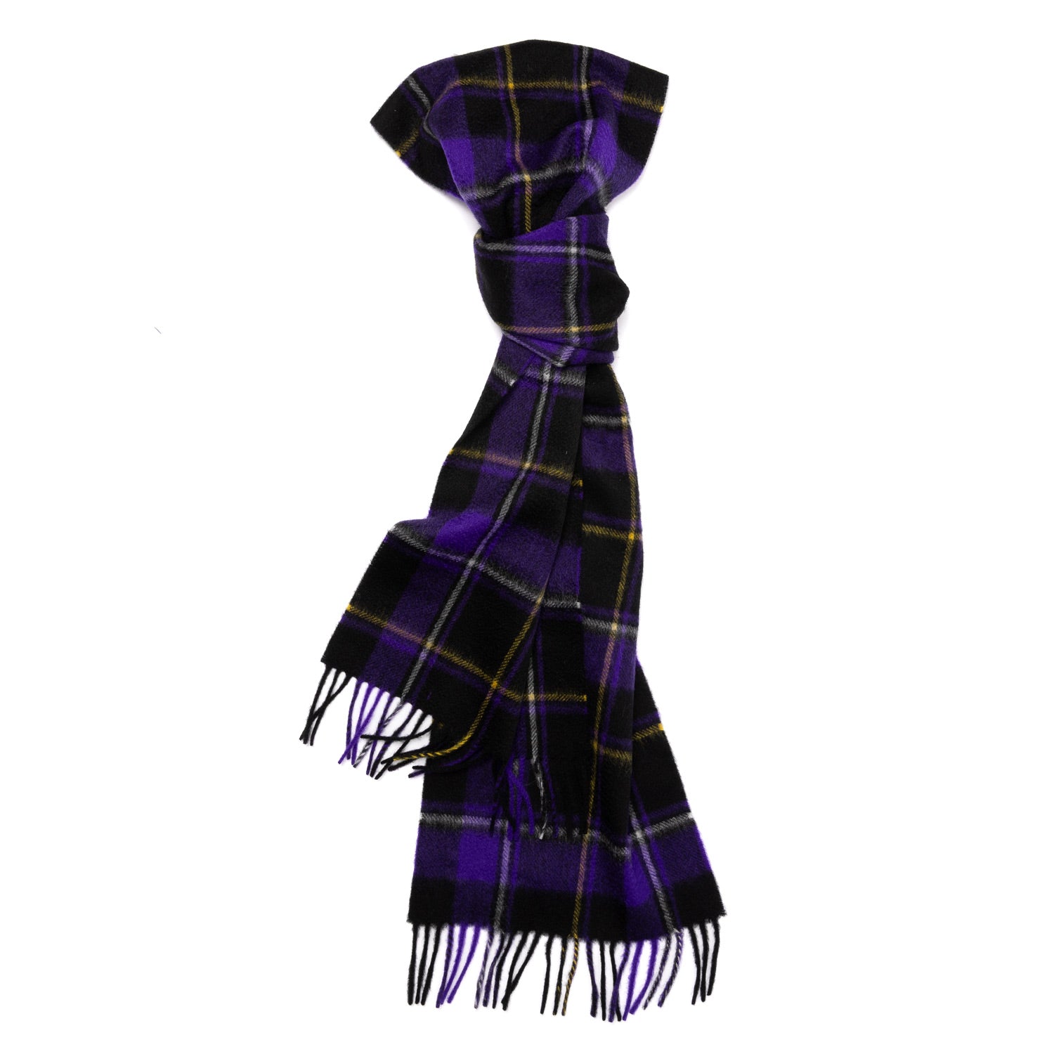 MJ Exclusive: Plaid Scarf "Lilac Tartan" made from Scottish Cashmere
